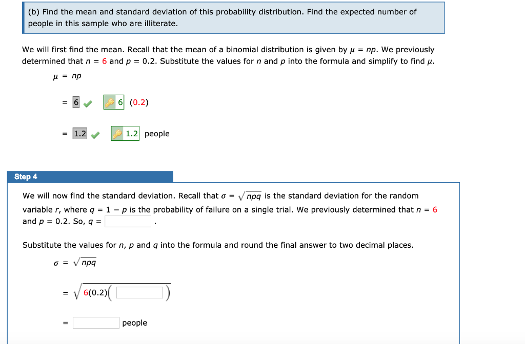 Solved (b) Find the mean and standard deviation of this | Chegg.com