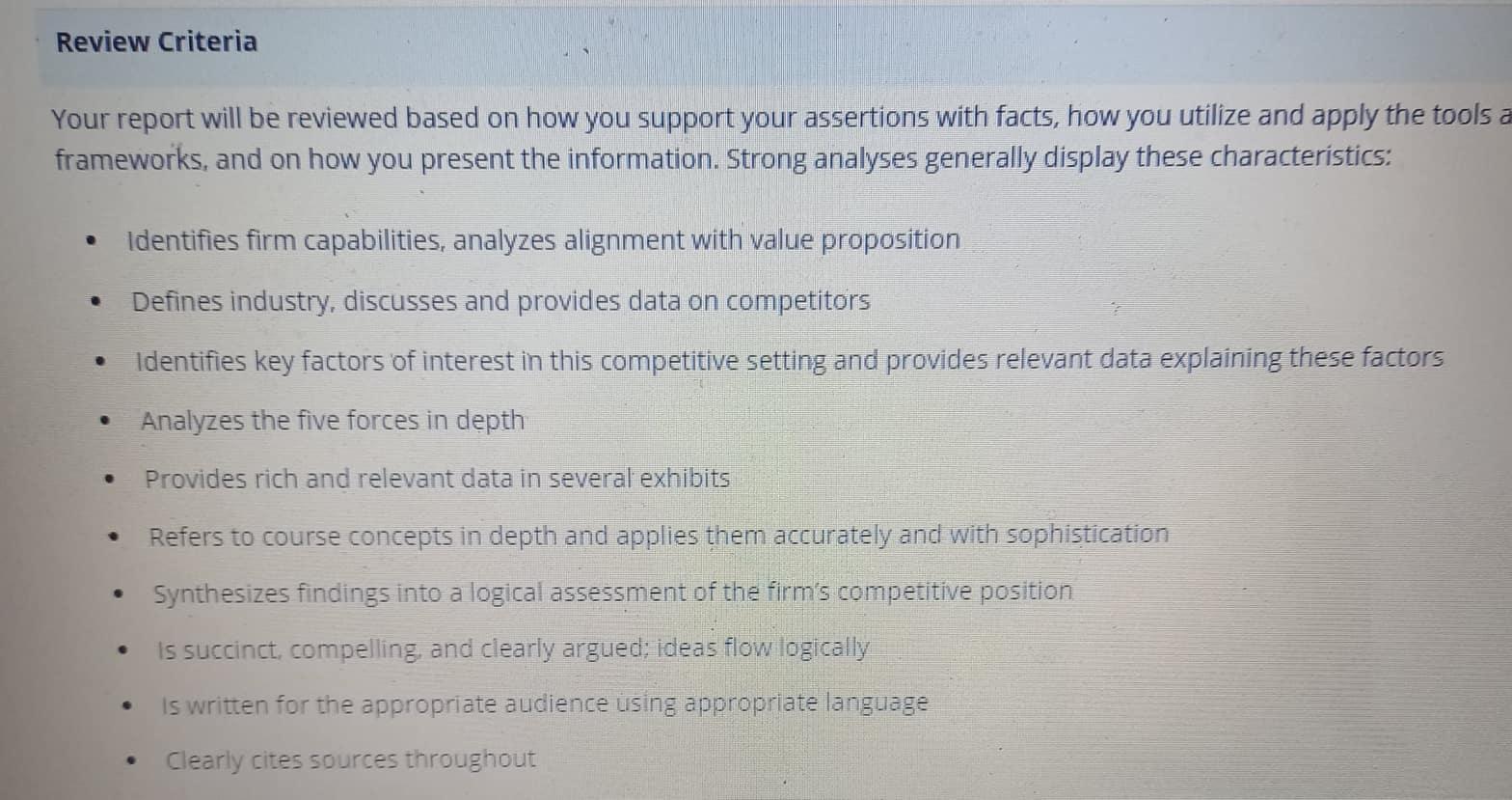Solved Competitive position assignment for Course ( | Chegg.com