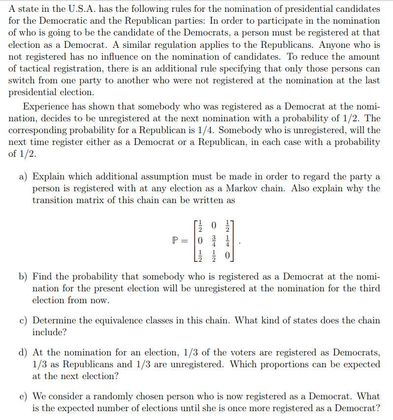 Solved A state in the U.S.A. has the following rules for the | Chegg.com