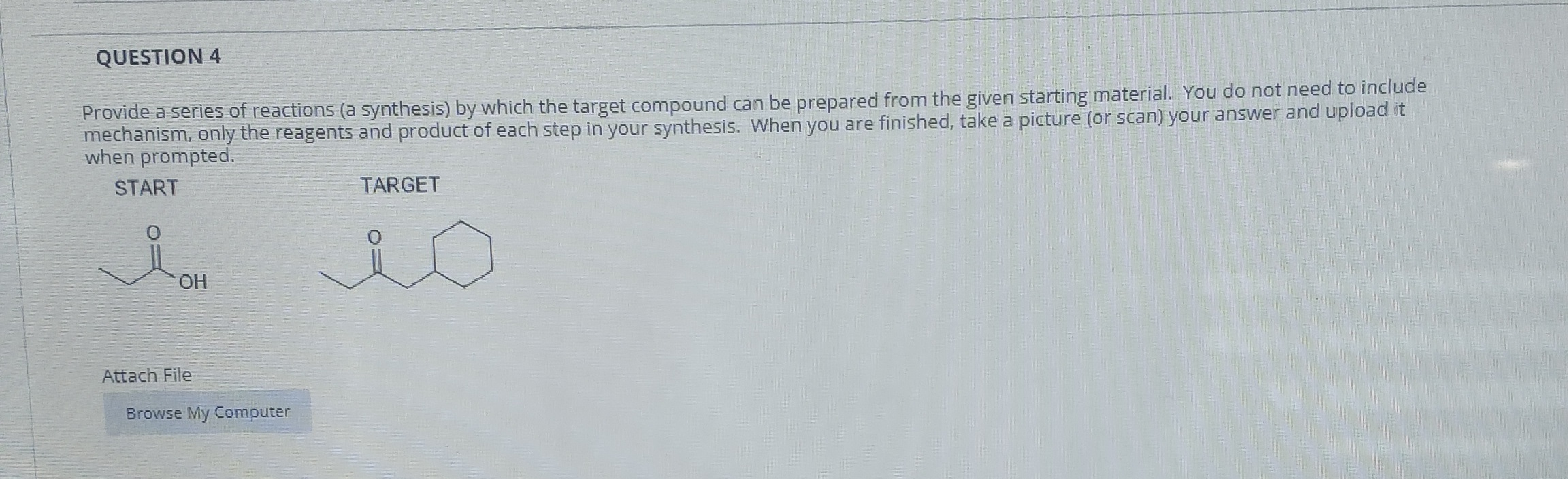 Solved QUESTION 4 Provide a series of reactions (a | Chegg.com