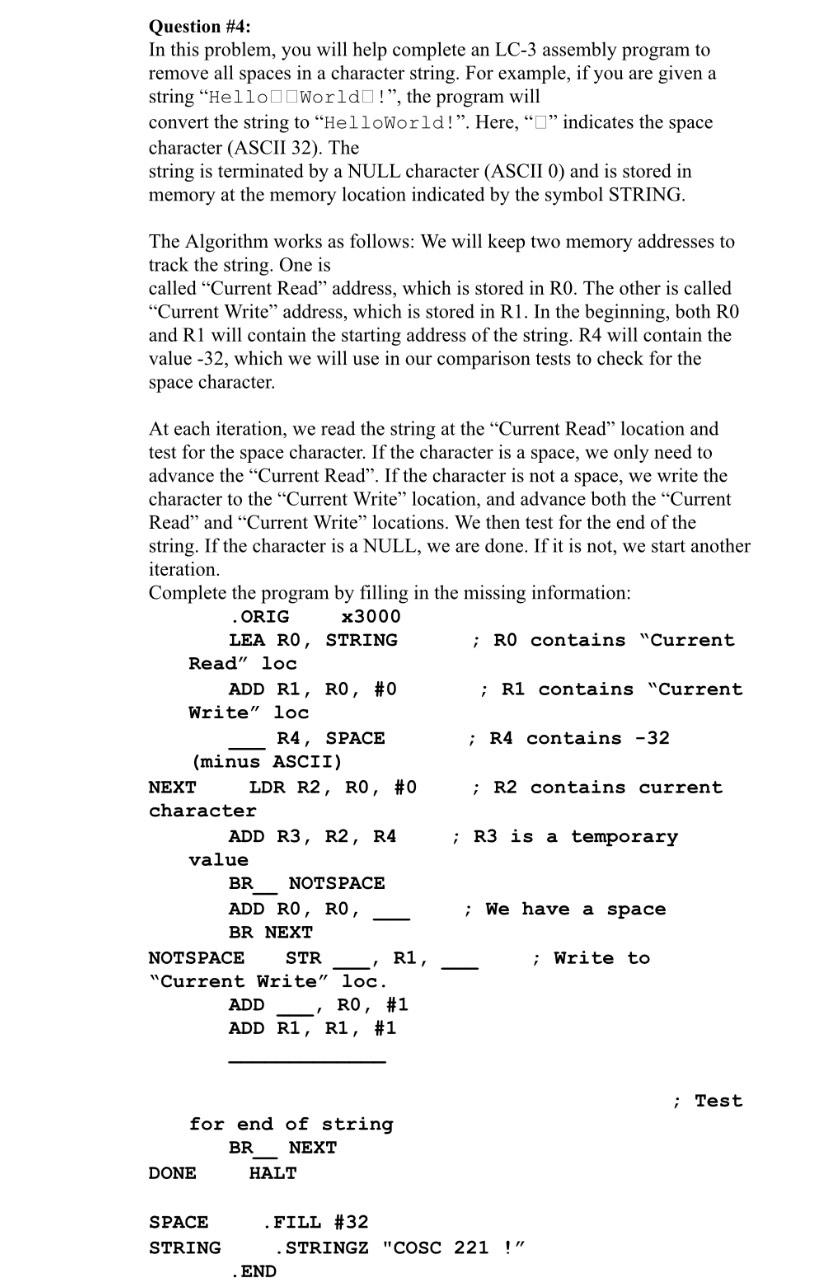 Solved question 4 in this problem you will help complete chegg