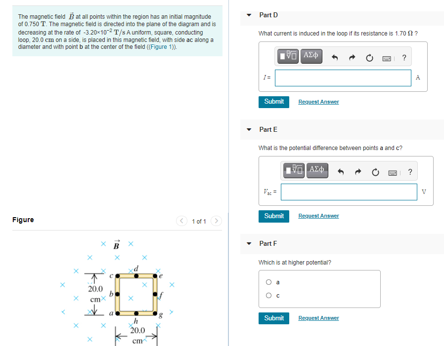 Solved Part A The Magnetic Field B At All Points Within The | Chegg.com