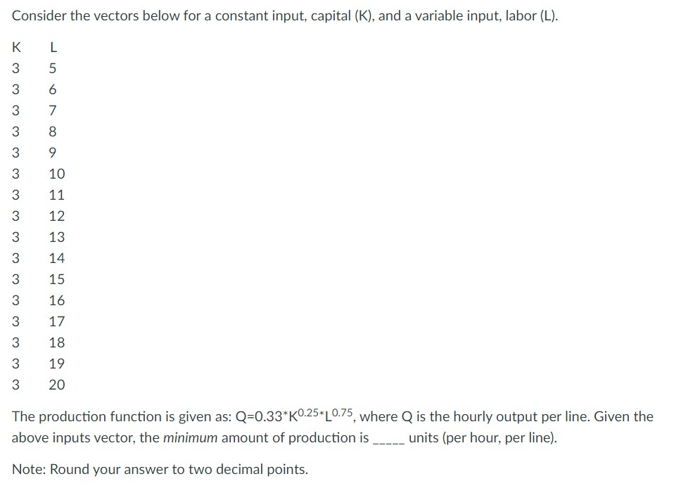 Solved Consider the vectors below for a constant input, | Chegg.com