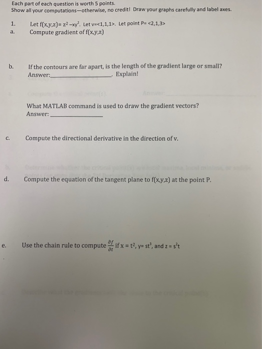 Solved Each part of each question is worth 5 points Show all | Chegg.com