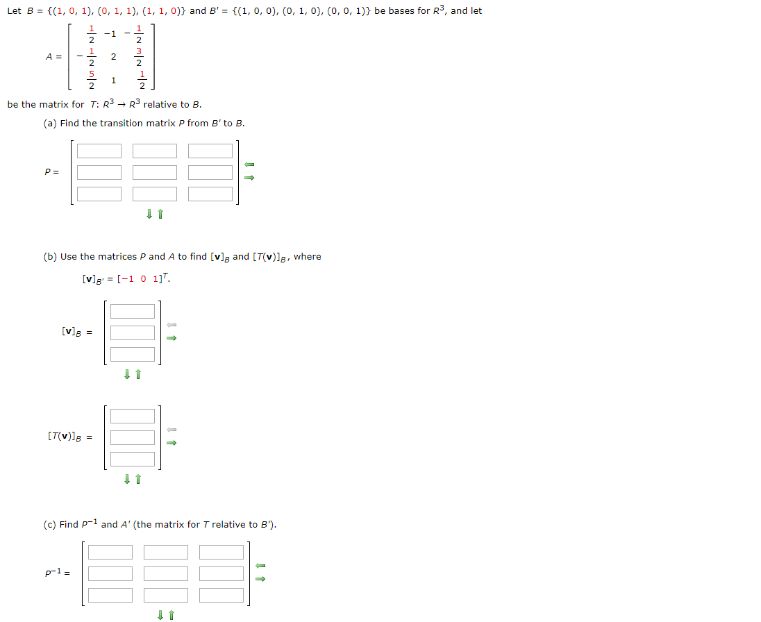 Solved Let B 1 0 1 0 1 1 1 1 0 And B Chegg Com