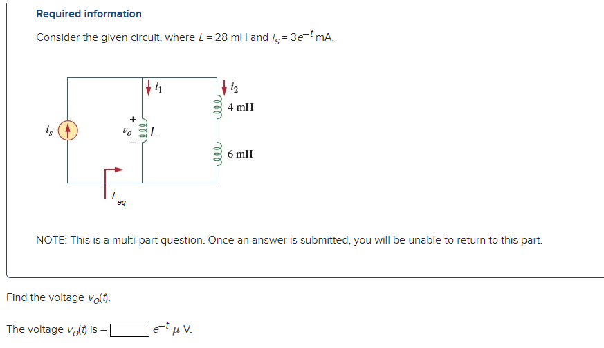 Solved Required information Consider the given circuit, | Chegg.com