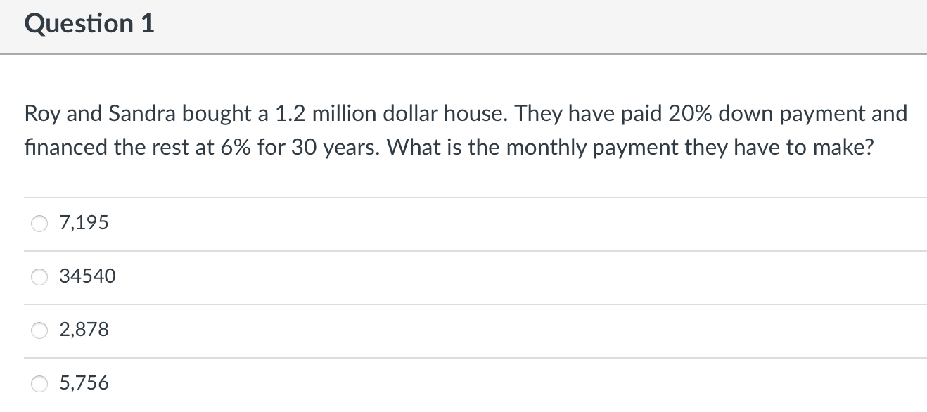 How much down payment for a million hot sale dollar house