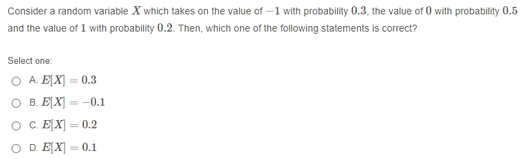 Solved Consider a random variable X which takes on the value | Chegg.com