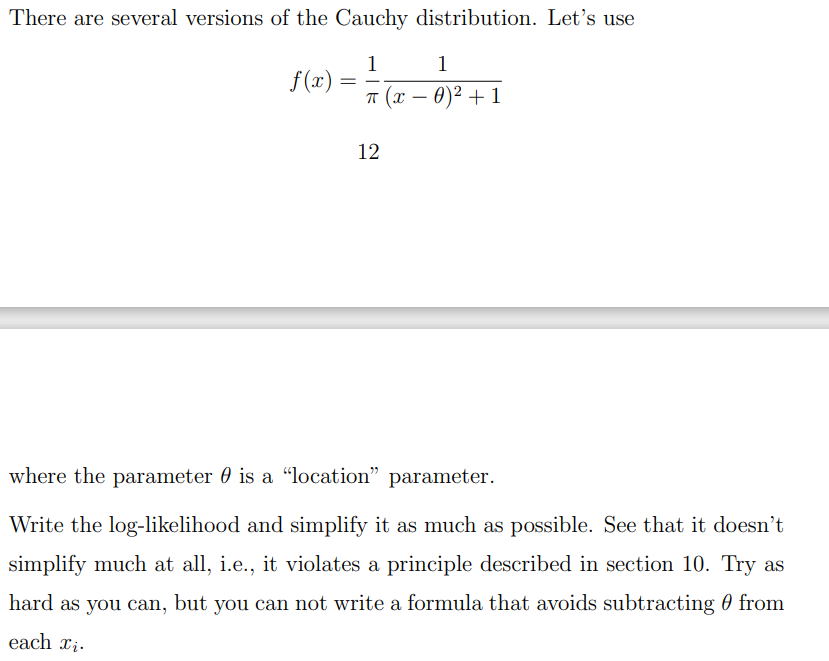Solved There are several versions of the Cauchy | Chegg.com