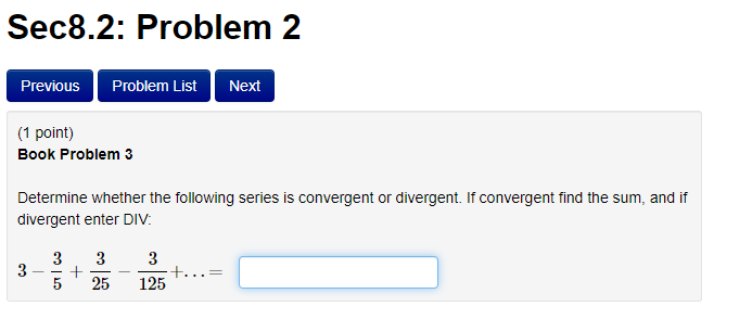 Solved Sec8.2: Problem 2 Previous Problem List Next (1 | Chegg.com