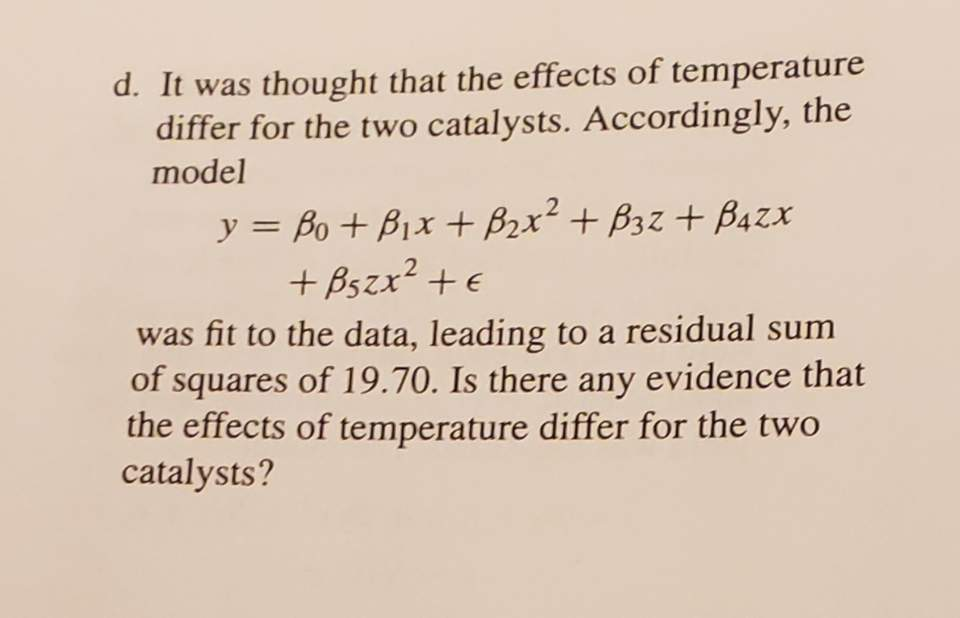 Solved 5.16. In an experiment to study the effect of | Chegg.com