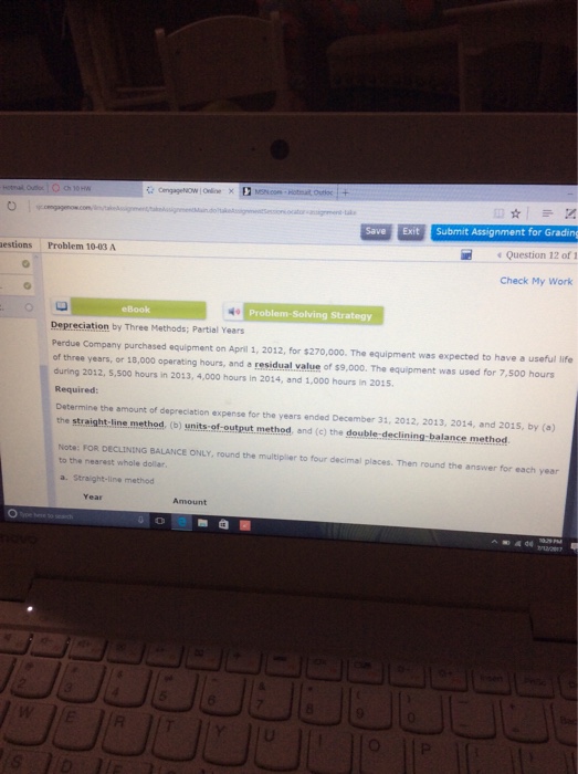 Solved Perdue Company purchased equipment on April 1, 2012,