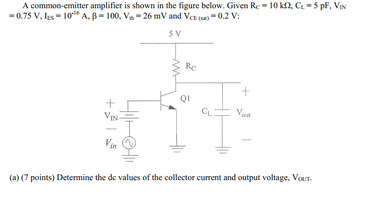 Solved (b) Derive the expression for the voltage gain AV | Chegg.com