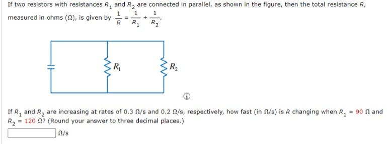 Solved If Two Resistors With Resistances R1 And R2 Are | Chegg.com