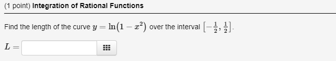 Solved (1 point) Integration of Rational Functions Find the | Chegg.com