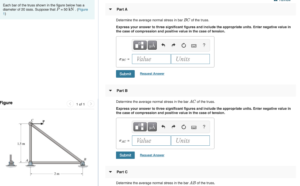 Solved Each bar of the truss shown in the figure below has a | Chegg.com