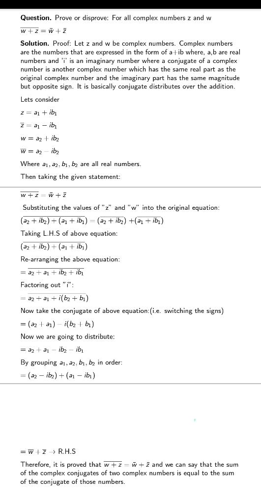 Introduction to Complex Numbers and Complex Solutions