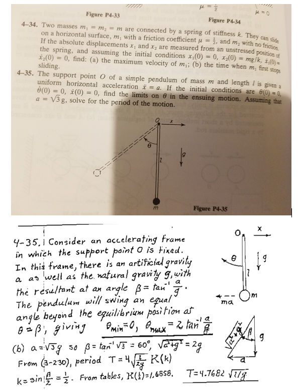 Figure P4 34 4 34 Two Masses M1 M2 M Are Connected