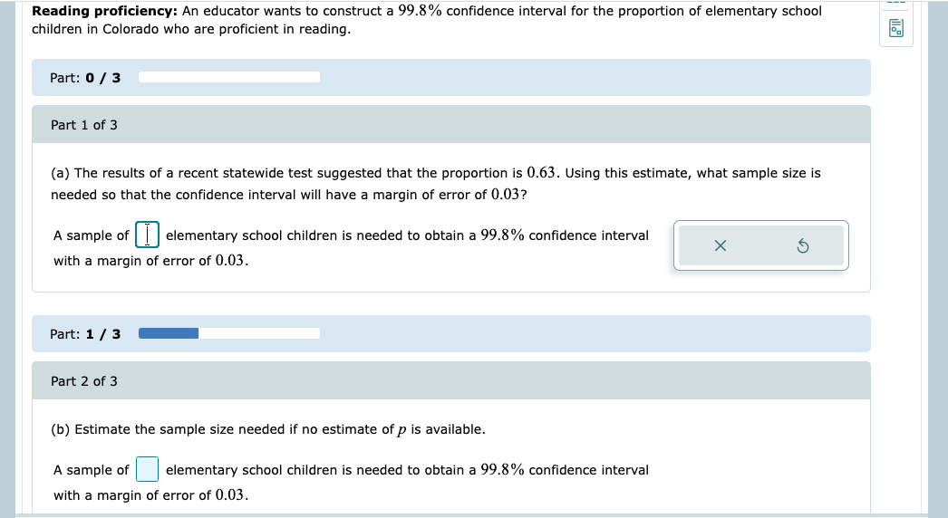 Solved Part: 2/3 Part 3 of 3 (c) If the educator wanted to | Chegg.com