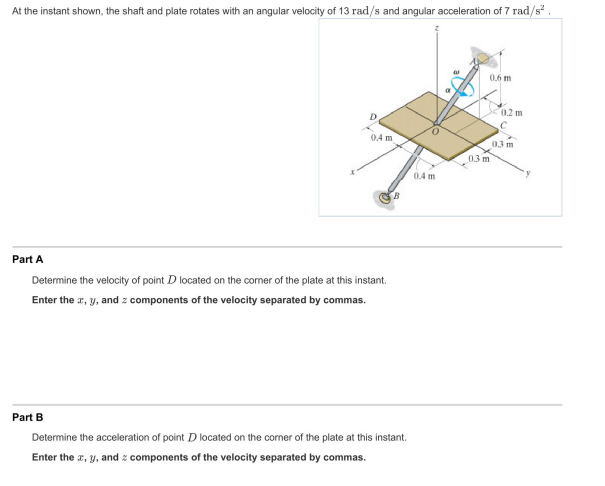 Solved Determine the velocity of point D located on the | Chegg.com
