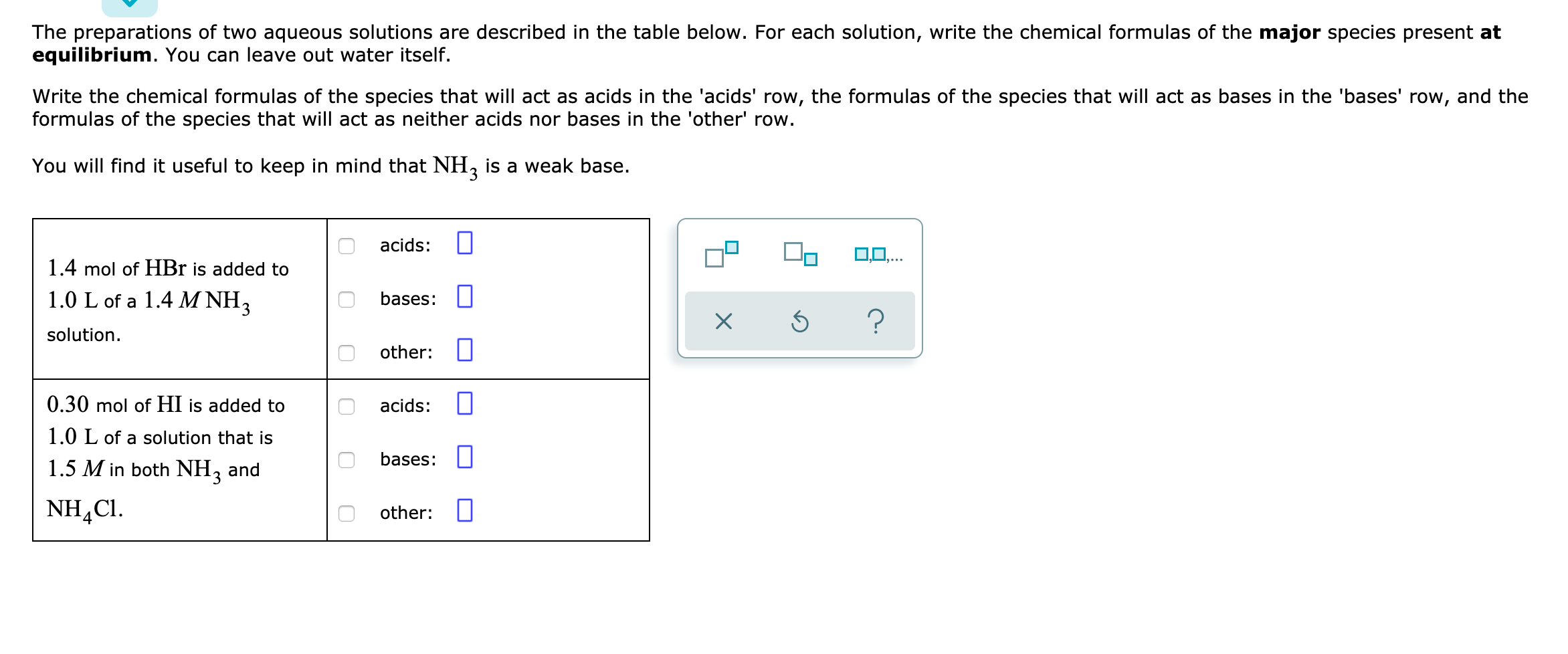 Solved The Preparations Of Two Aqueous Solutions Are | Chegg.com