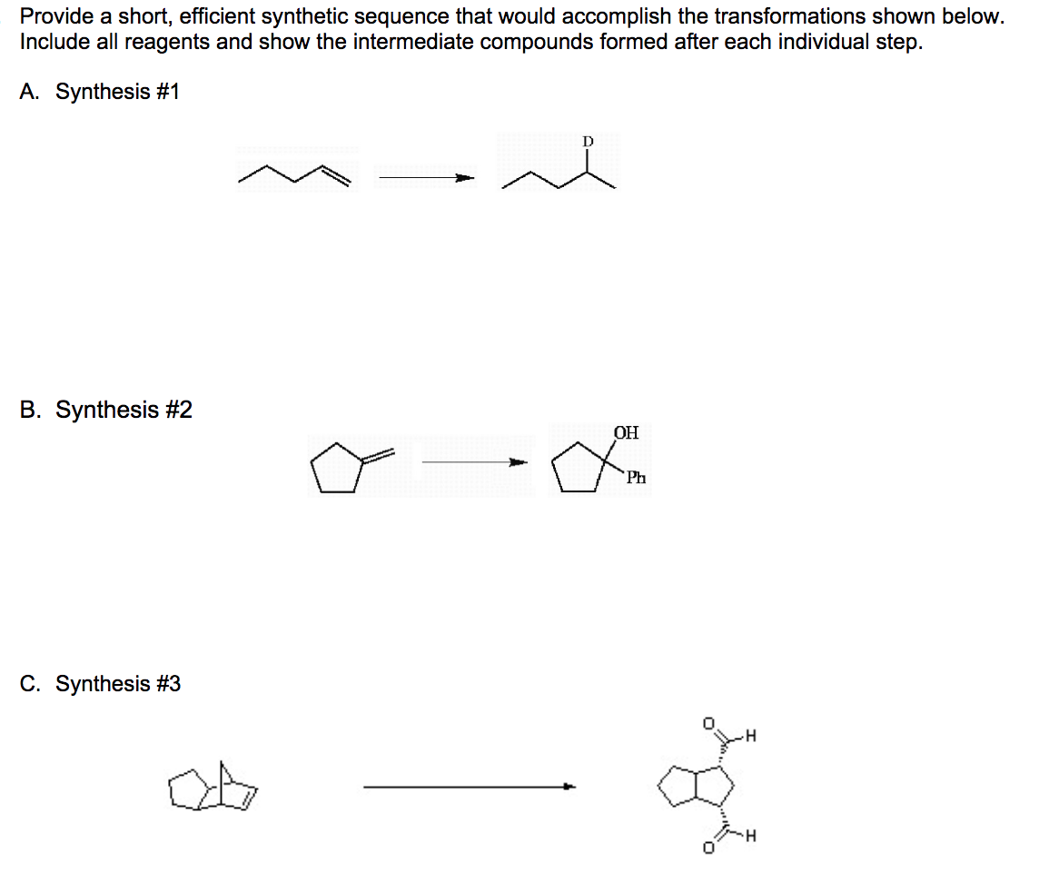 Provide a short, efficient synthetic sequence that would accomplish the transformations shown below. Include all reagents and