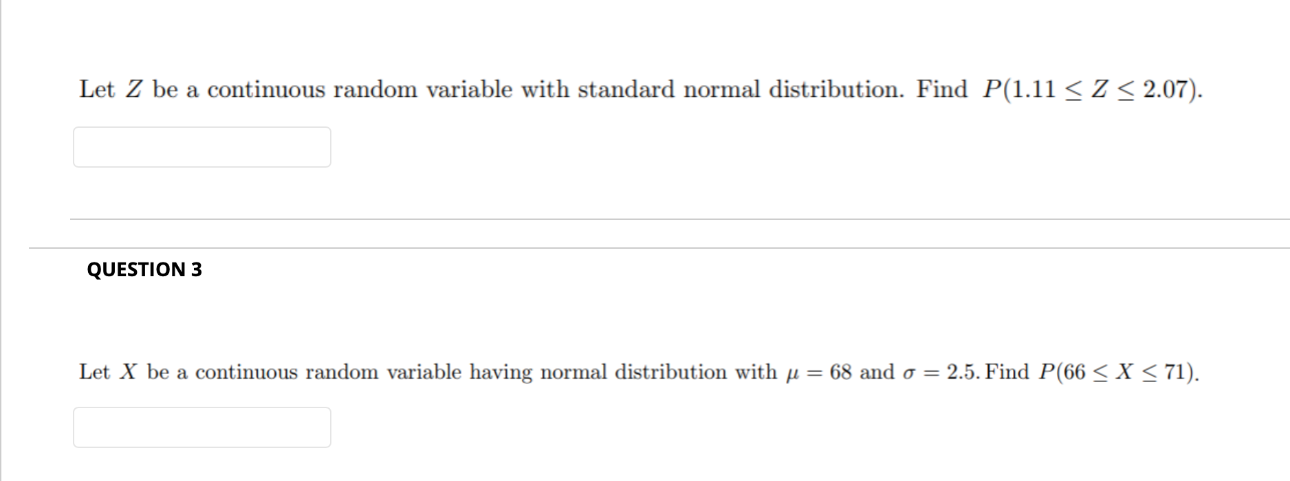 Solved Let Z be a continuous random variable with standard | Chegg.com