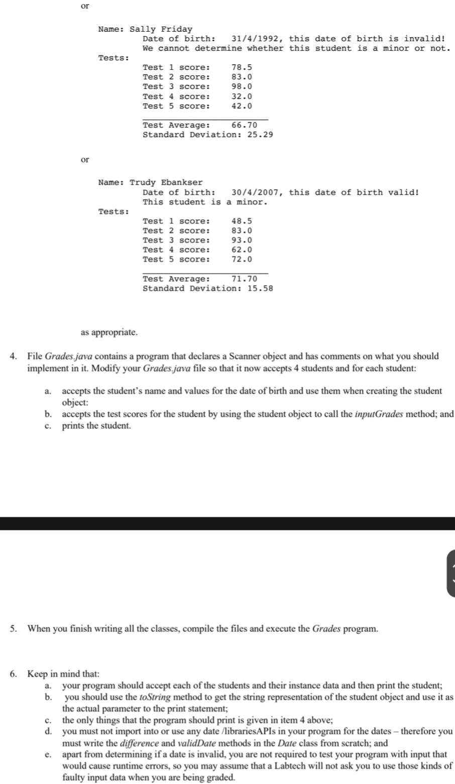 Solved Java Programming Please Note That Although There Chegg