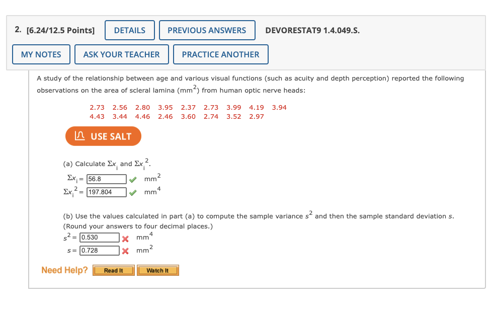Solved 2. [6.24/12.5 Points) DETAILS PREVIOUS ANSWERS | Chegg.com