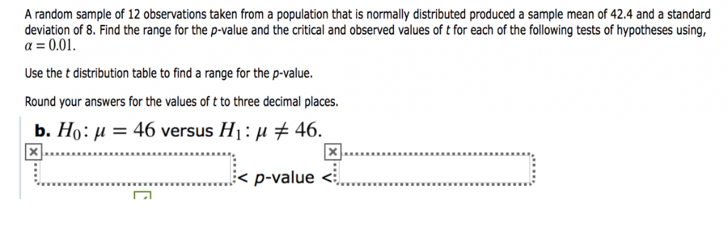 Solved A random sample of 12 observations taken from a | Chegg.com