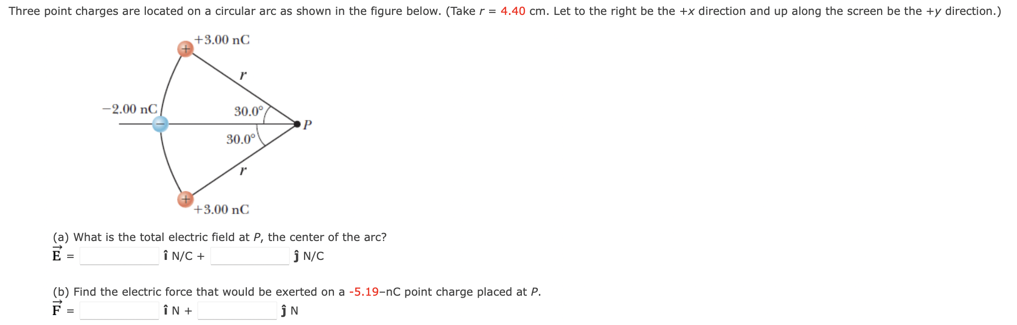 Solved Three Charged Particles Are At The Corners Of An E Chegg Com