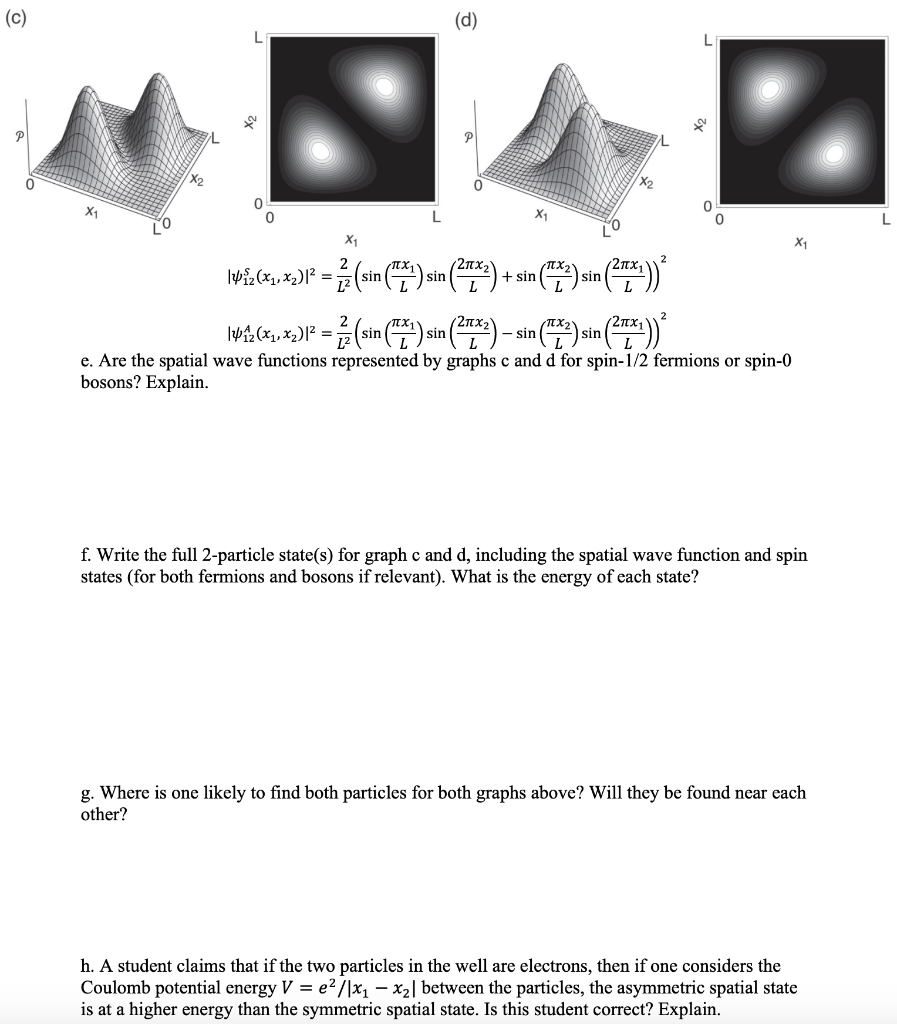 2. Two Identical Particles Are In An Infinite Square | Chegg.com