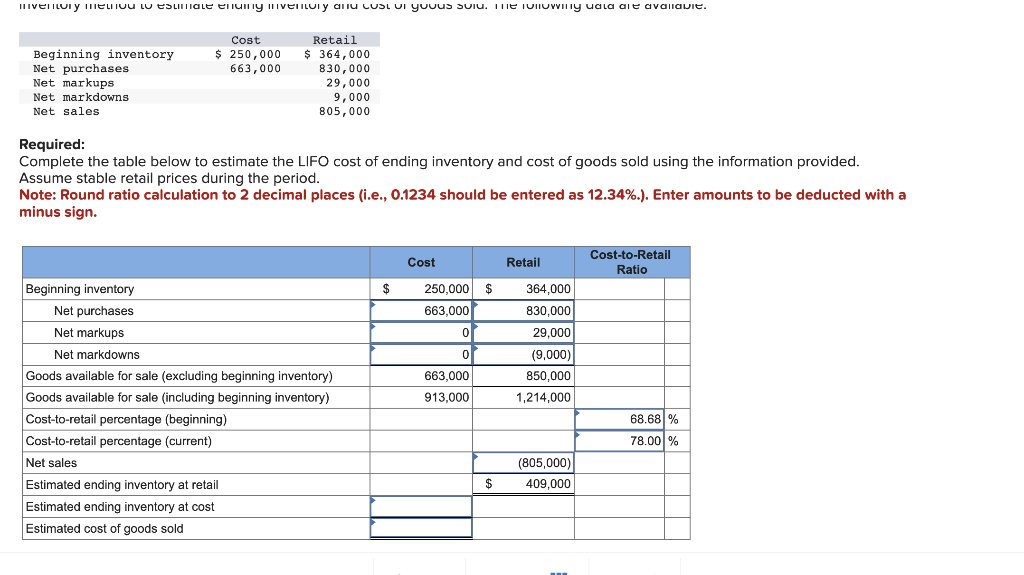 Solved Required: Complete the table below to estimate the | Chegg.com