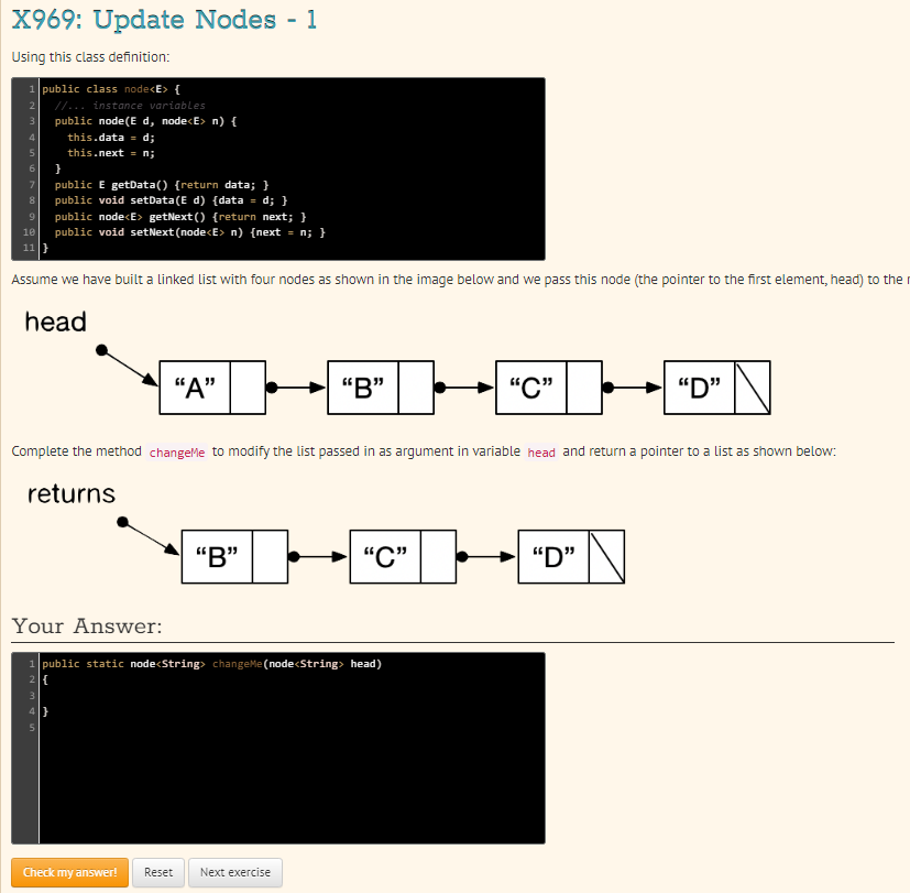 Solved public class node { //... instance variables public | Chegg.com