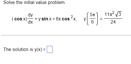 Solved Solve the initial value problem. | Chegg.com