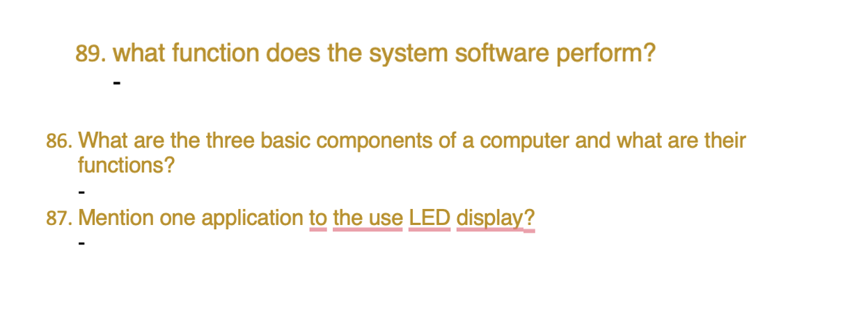 89. what function does the system software perform? | Chegg.com