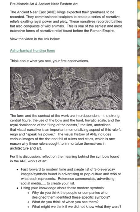 Pre-Historic Art&Ancient Near Eastern Art The Ancient | Chegg.com