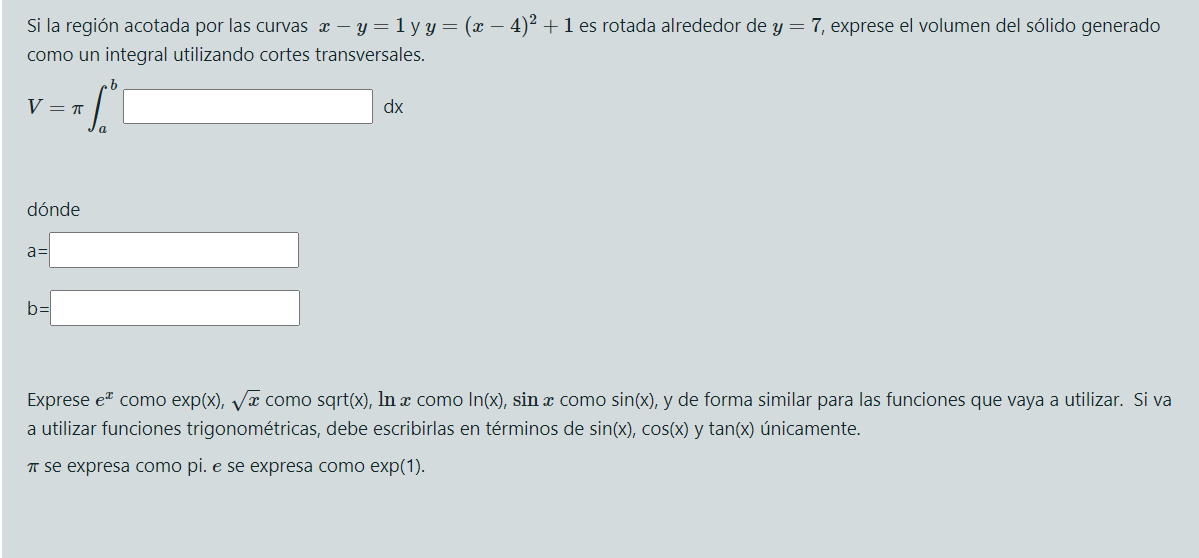 Solved If The Region Bounded By The Curves X Y 1 And Chegg Com