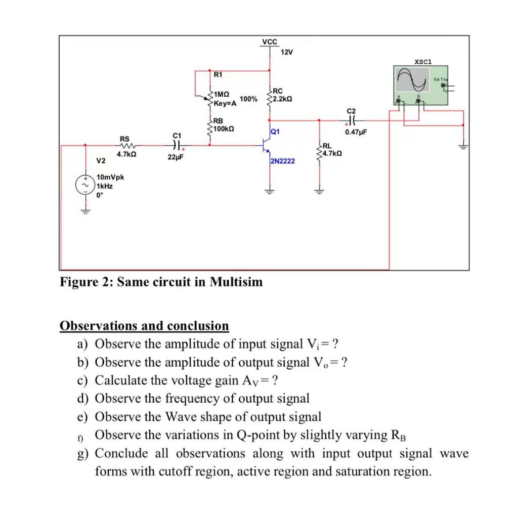 Solved Experiment 1: Study Of Common-Emitter Amplifier I. | Chegg.com