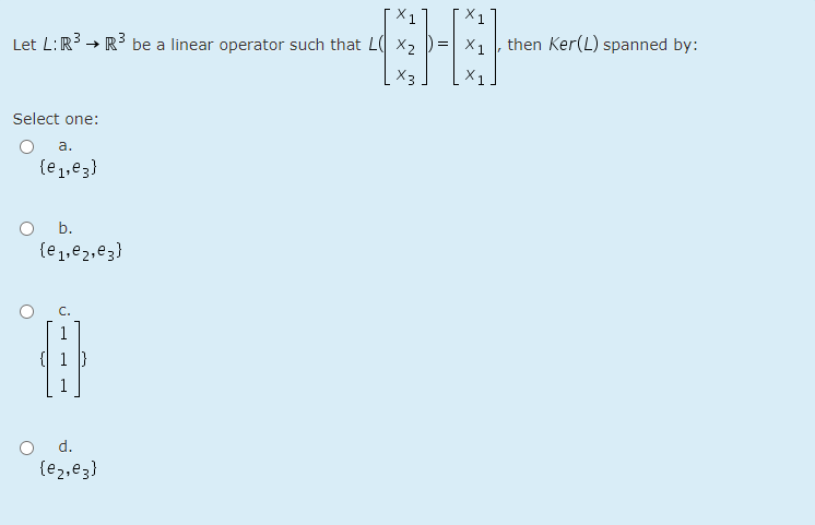 Solved Let L : R^3 -->R^3 be a linear operator such that | Chegg.com