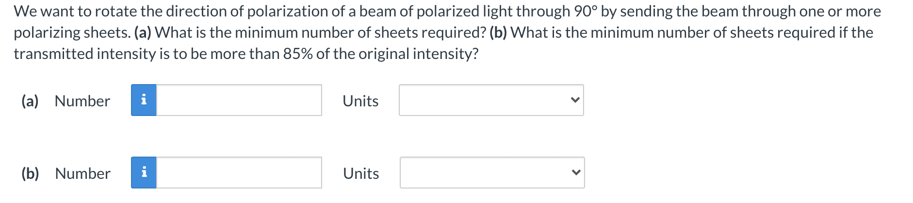 Solved We want to rotate the direction of polarization of a | Chegg.com