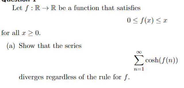 Solved Let F R → R Be A Function That Satisfies 0 F X X