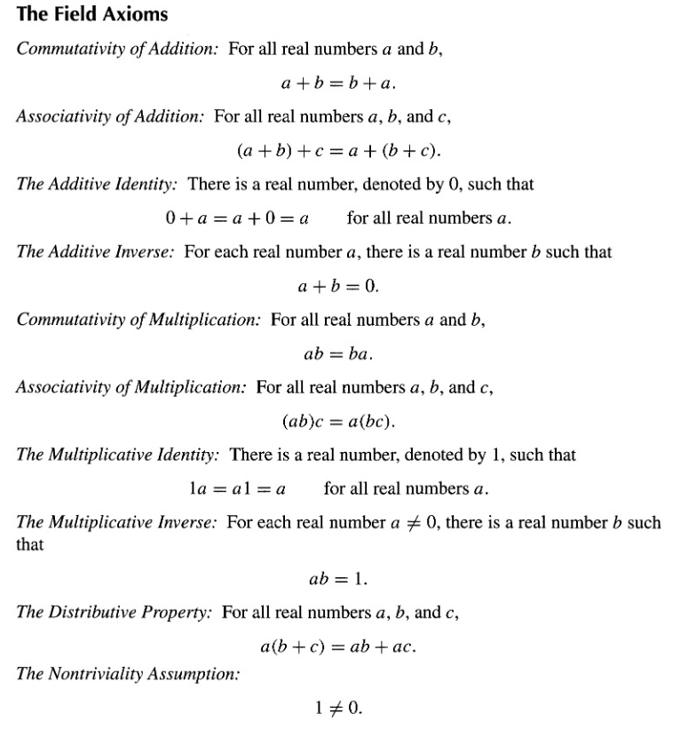 Solved Problem 2. Referring again to the field axioms on p. | Chegg.com