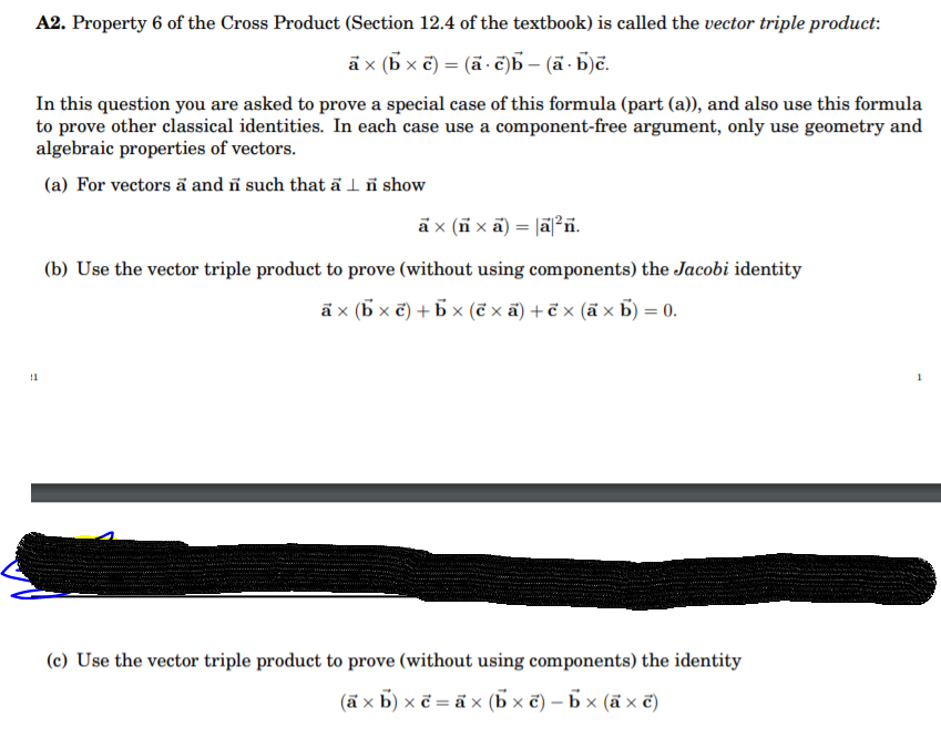 Solved Property 6 Of The Cross Product Section 12 4 Chegg Com