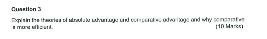 Solved Explain the theories of absolute advantage and | Chegg.com