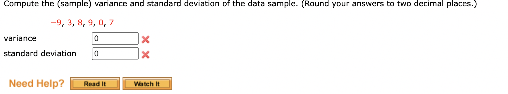 Solved Compute the (sample) ﻿variance and standard deviation | Chegg.com