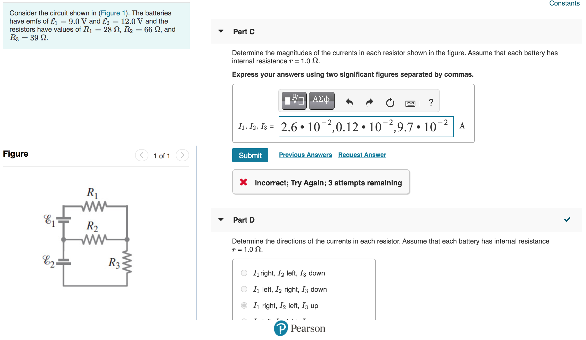 Solved Constants Consider the circuit shown in (Figure 1). | Chegg.com