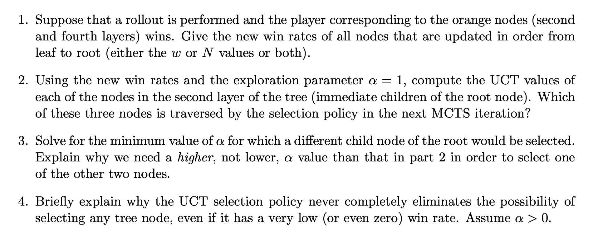 Solved The partial game tree below was discussed in class on | Chegg.com