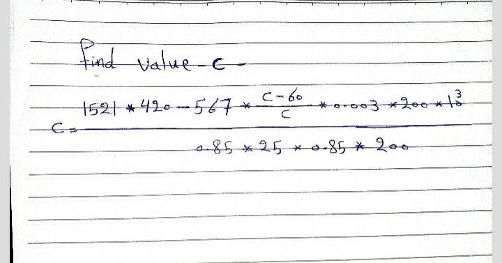 Solved Find Value C. 3 +52.1 * 490-567* C :- 60 *orooz | Chegg.com