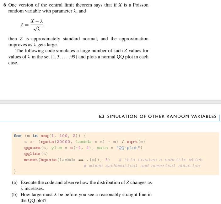 Solved 6 One Version Of The Central Limit Theorem Says That | Chegg.com